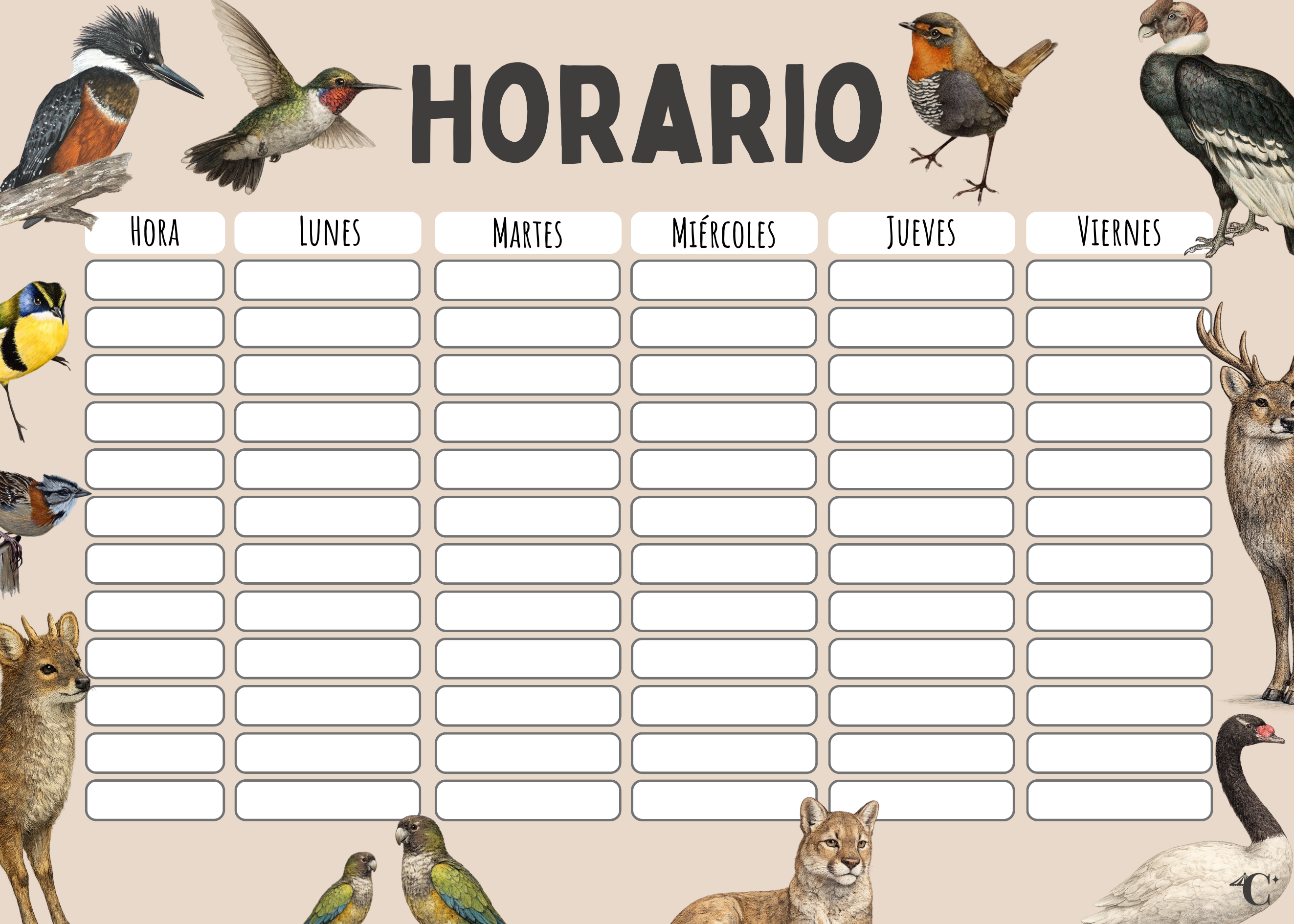 Horario Fauna I