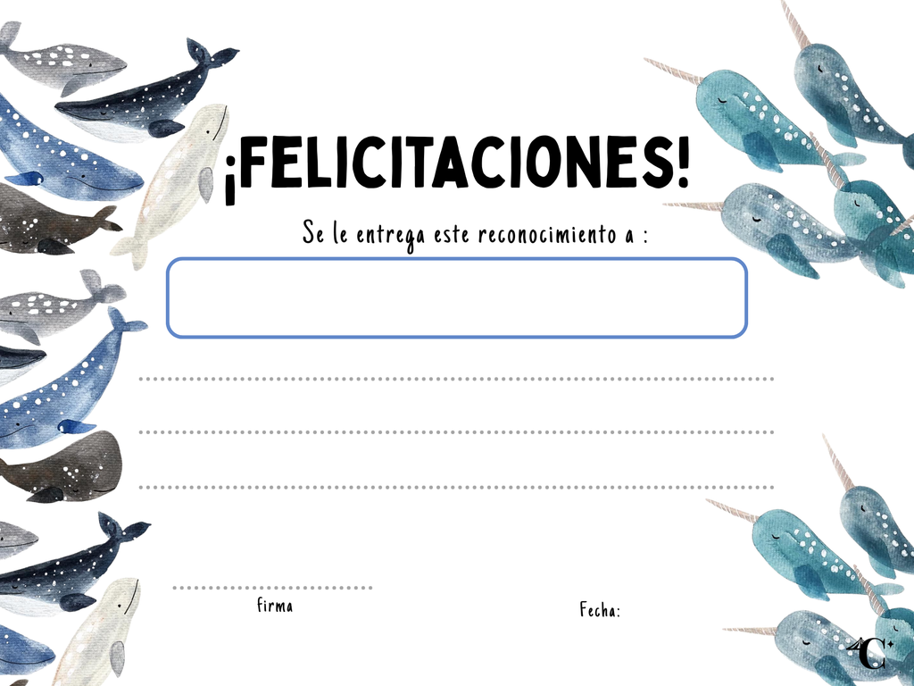 Diploma Set Ballena