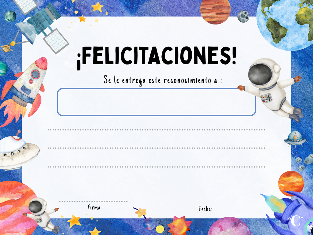 Diploma Set Espacio